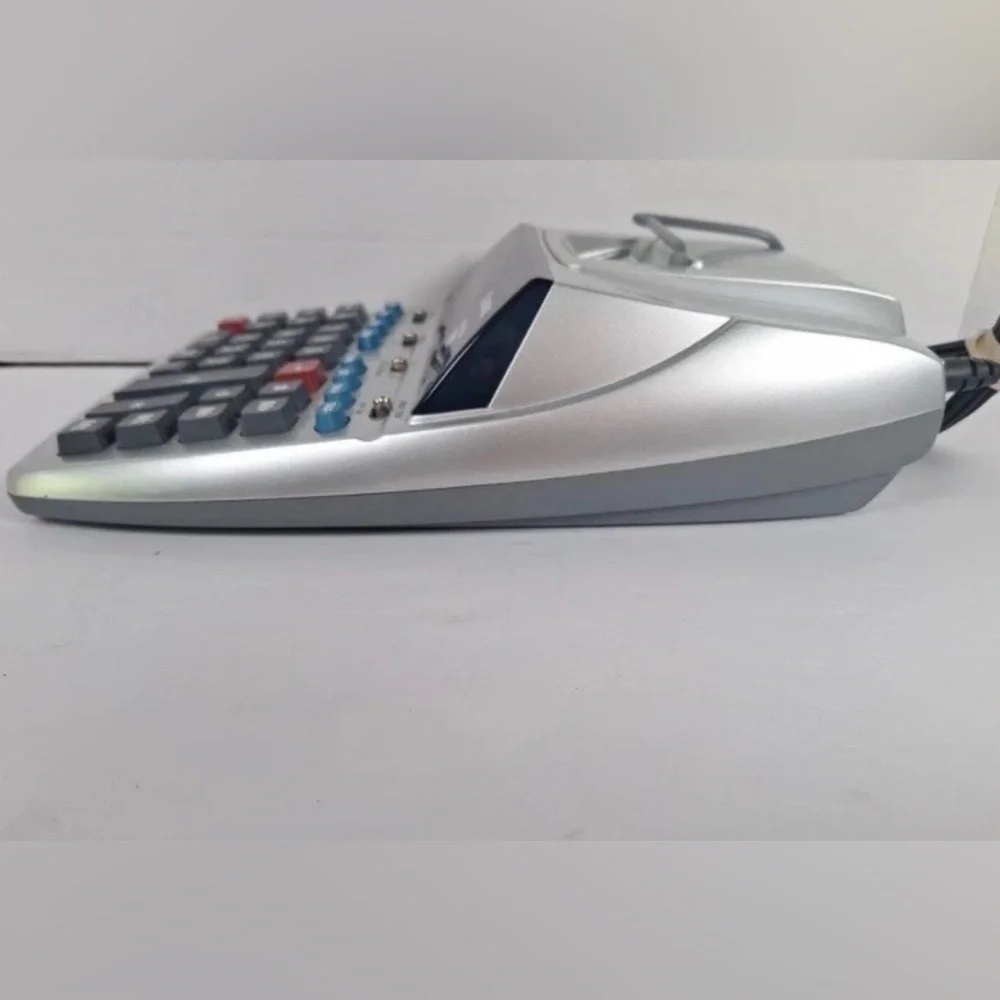 Canon Silver and Black Printing Calculator with Red Accent